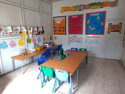A Lower Primary classroom ready for the day