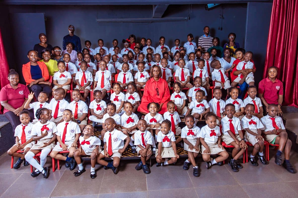 The whole school photographed together