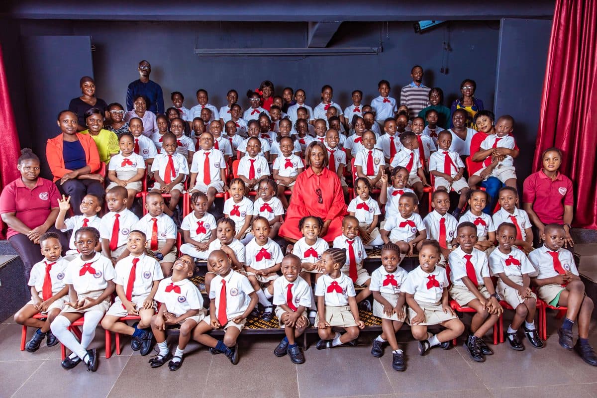 The whole school photographed together