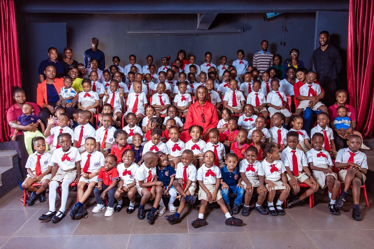 The whole school photographed together