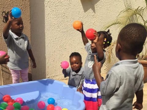 Ball games at the summer party