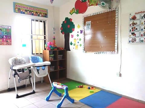 A nursery room set up for the new term