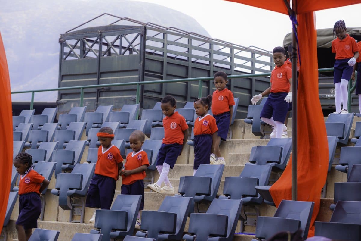 The stands filling up before the races