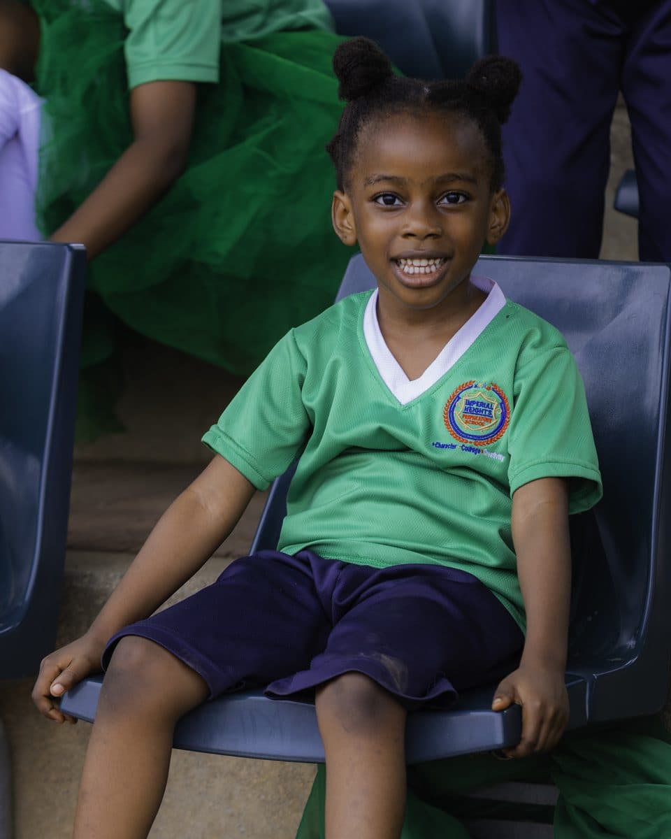 A young supporter in the stands