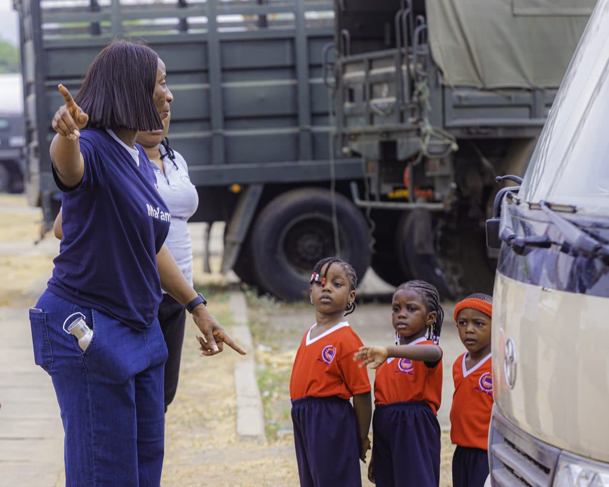 A teacher marshalling her house